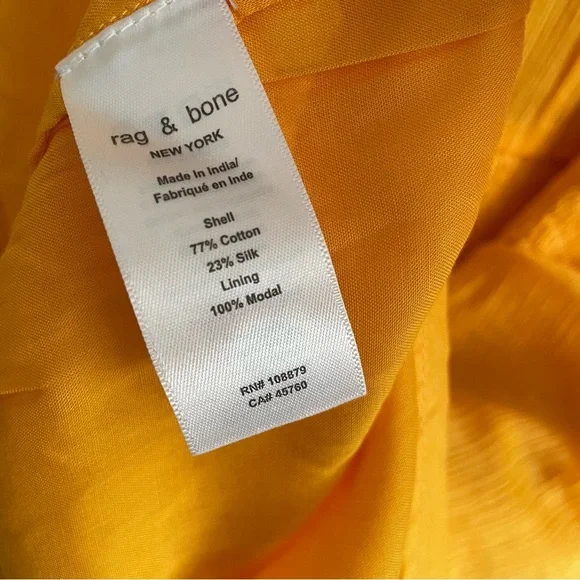 RAG & BONE bailey silk blend smocked dress